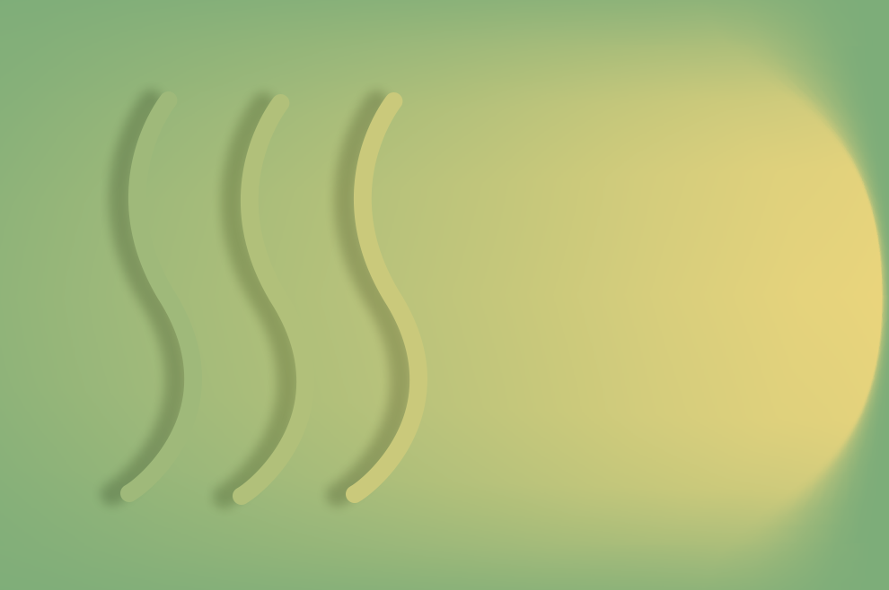 Graphic of hot water line on green background, SPHERA EVO 2.0 EASYHYBRID TOWER powerful heat, suitable for every system.