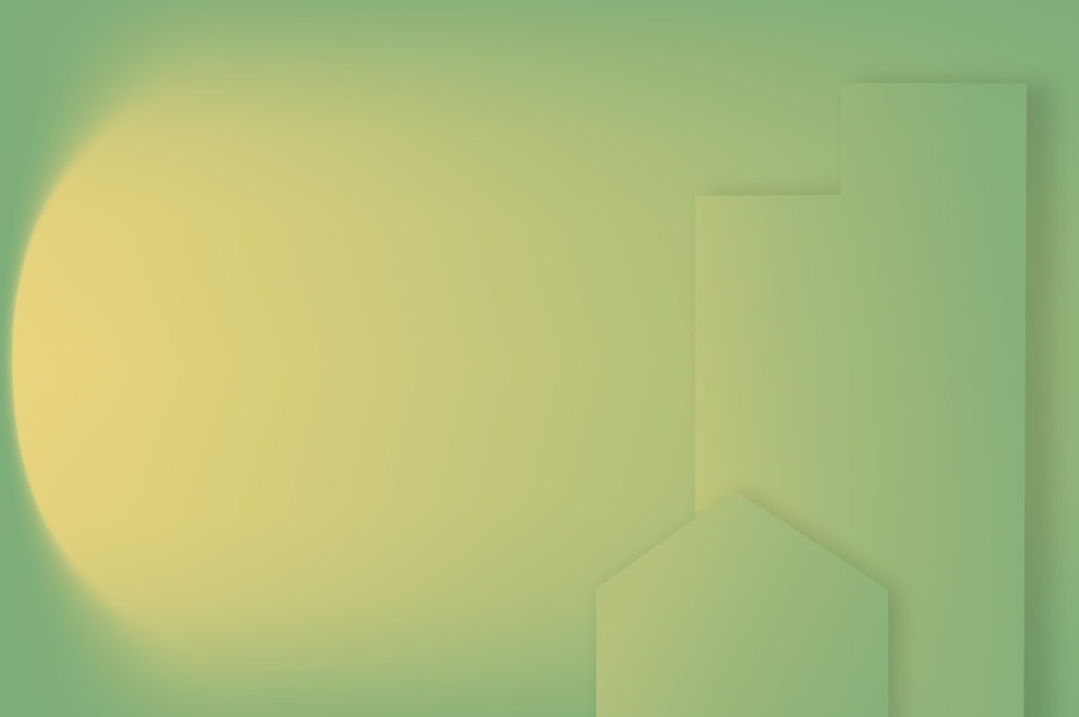 Graphic outline of an apartment building and a single house.