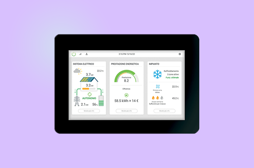 CONTROL4 NRG by Clivet: Install a display to coordinate all devices and units in your home.